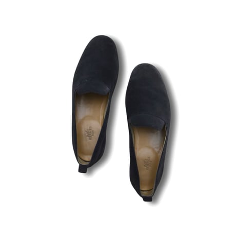 USED "HERMES PARIS" SUEDE LOAFER