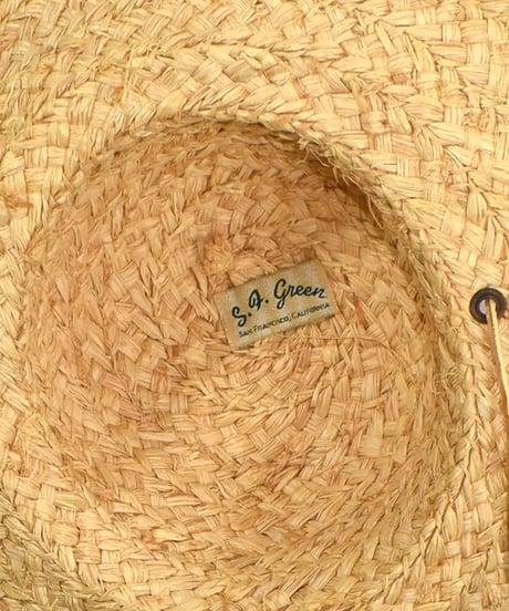 USED "S.F.GREEN" STRAW HAT