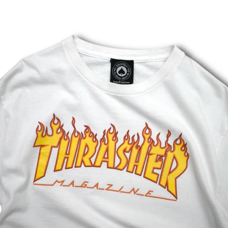 USED "THRASHER" FLAMES LOGO T-SHIRT