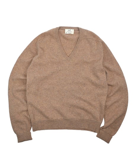 USED "70-80'S LORD JEFF" LAMB WOOL V-NECK KNIT