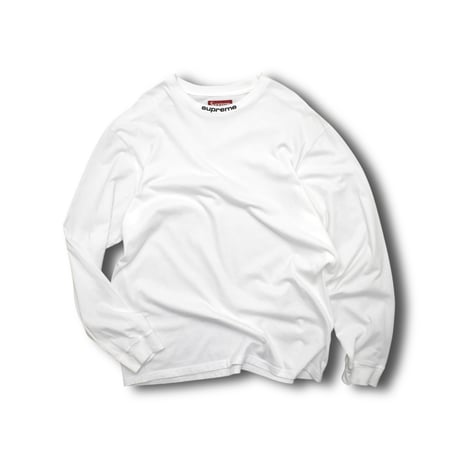 USED "SUPREME" EMBROIDERY LOGO L/S T-SHIRT