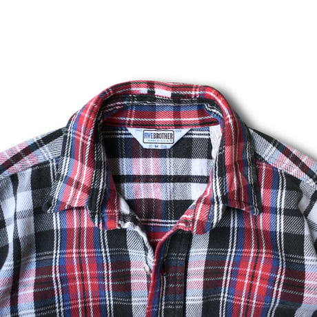 USED "70-80’S FIVE BROTHERS" HEAVY NEL SHIRT