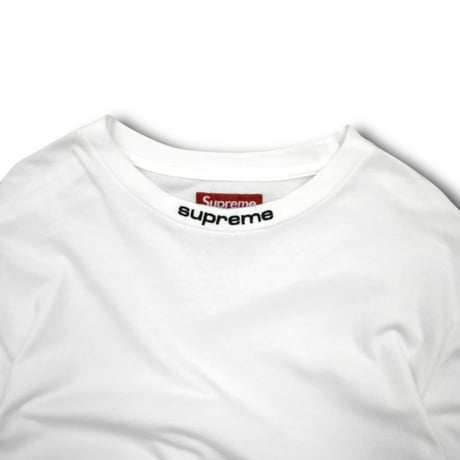 USED "SUPREME" EMBROIDERY LOGO L/S T-SHIRT