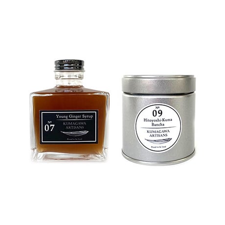 No.09 Hitoyoshi-Kuma Bancha & No.07 Young Ginger Syrup〈番茶とショウガシロップのセット〉