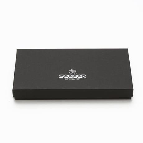 【SEEGER】コハクロコ×サドルプルアップ　小銭入れ付平札入　Hephaistos（ヘパイストス）アンバー