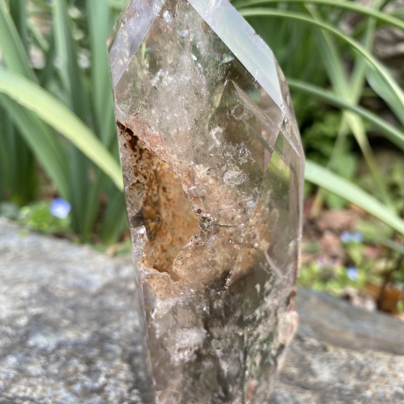 ガーデンクォーツのポイント ガーデンファントム 六角柱 ガーデンクォーツ ポイント 庭園水晶
