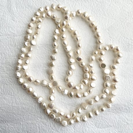 Rope Baroque pearl Necklace-120㎝ All Knot&Endless