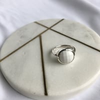 White Cushion Ring-Silver925