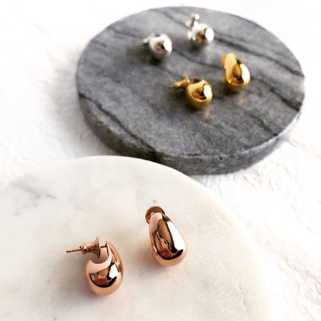 Rain Drops Pierce-Gold／Pink Gold