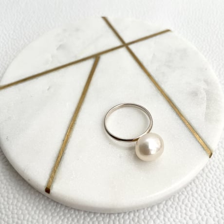 Single Pearl Ring -Tansui×Silver925