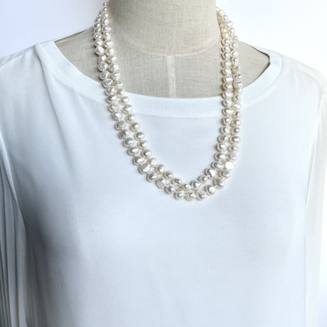 Rope Baroque pearl Necklace-120㎝ All Knot&Endless