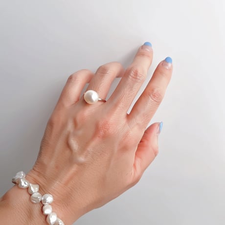 Single Pearl Ring -Tansui×Silver925