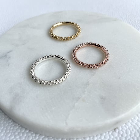 Caviar Ring-Gold/Pink Gold