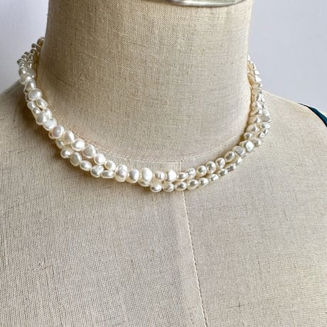 Baroque Flat Necklace 80-Tansui Pearl