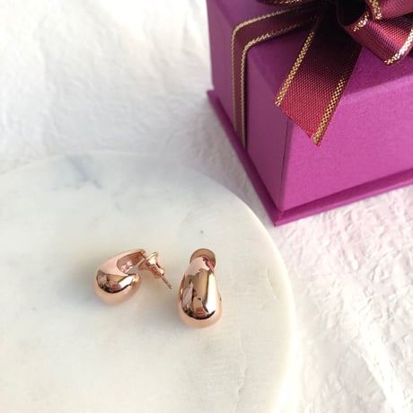 Rain Drops Pierce-Gold／Pink Gold