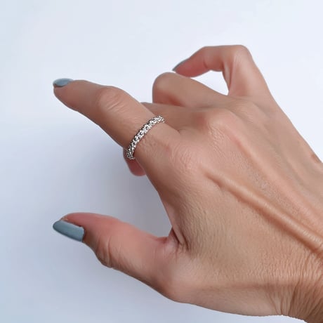 Caviar Ring-Gold/Pink Gold