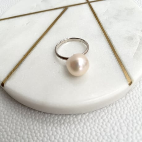 Single Pearl Ring -Tansui×Silver925