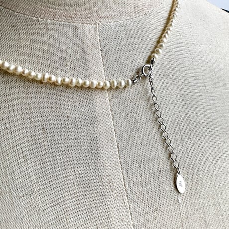 Plain Tiny Pearl Necklace 40+5 -Tansui Pearl