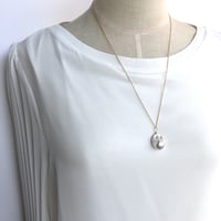 Baroque Oyster Necklace(有核)-Gold chain