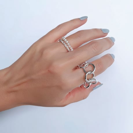 Caviar Ring-Gold/Pink Gold