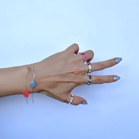 Porgy Bracelet-Chalcedony Pink or Seablue