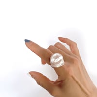 Big Circle Baroque Ring -Tansui Pearl