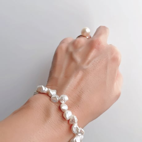 Single Pearl Ring -Tansui×Silver925