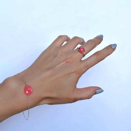 Porgy Bracelet-Chalcedony Pink or Seablue
