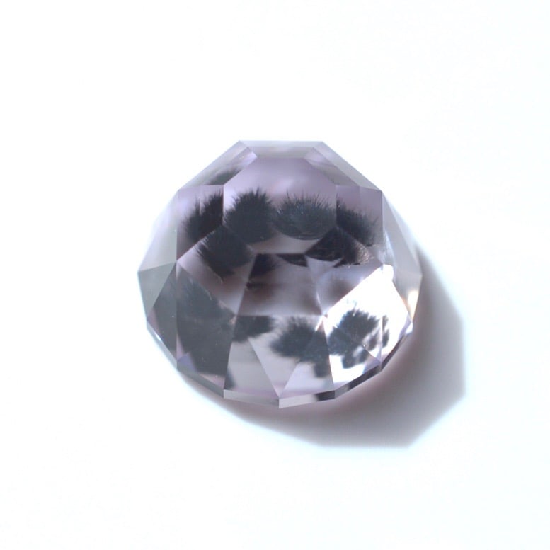 自社研磨】ロマネサイト/ホランダイトインアメシスト Romanechite