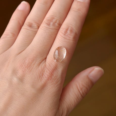 【自社研磨】ガーネットインクォーツ Garnet in Quartz N001