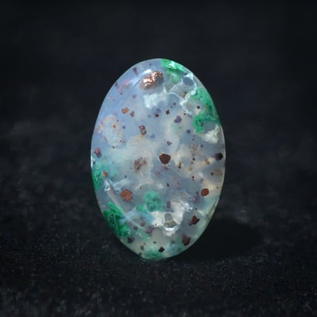 コッパークリソコラインカルセドニー Copper Chrysocolla in Chalcedony 008