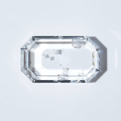 【自社研磨カット】フローライトインクォーツ Fluorite in Quartz 008