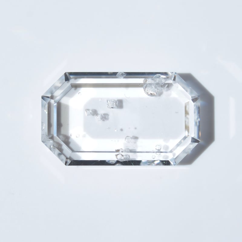 自社研磨カット】フローライトインクォーツ Fluorite in Quartz 008 |