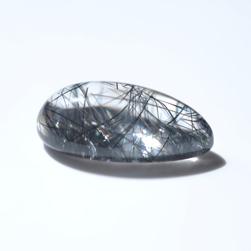 自社研磨】ブラックトルマリンインクォーツ Black Tourmaline in Quart