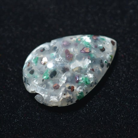 コッパークリソコラインカルセドニー Copper Chrysocolla in Chalcedony 001