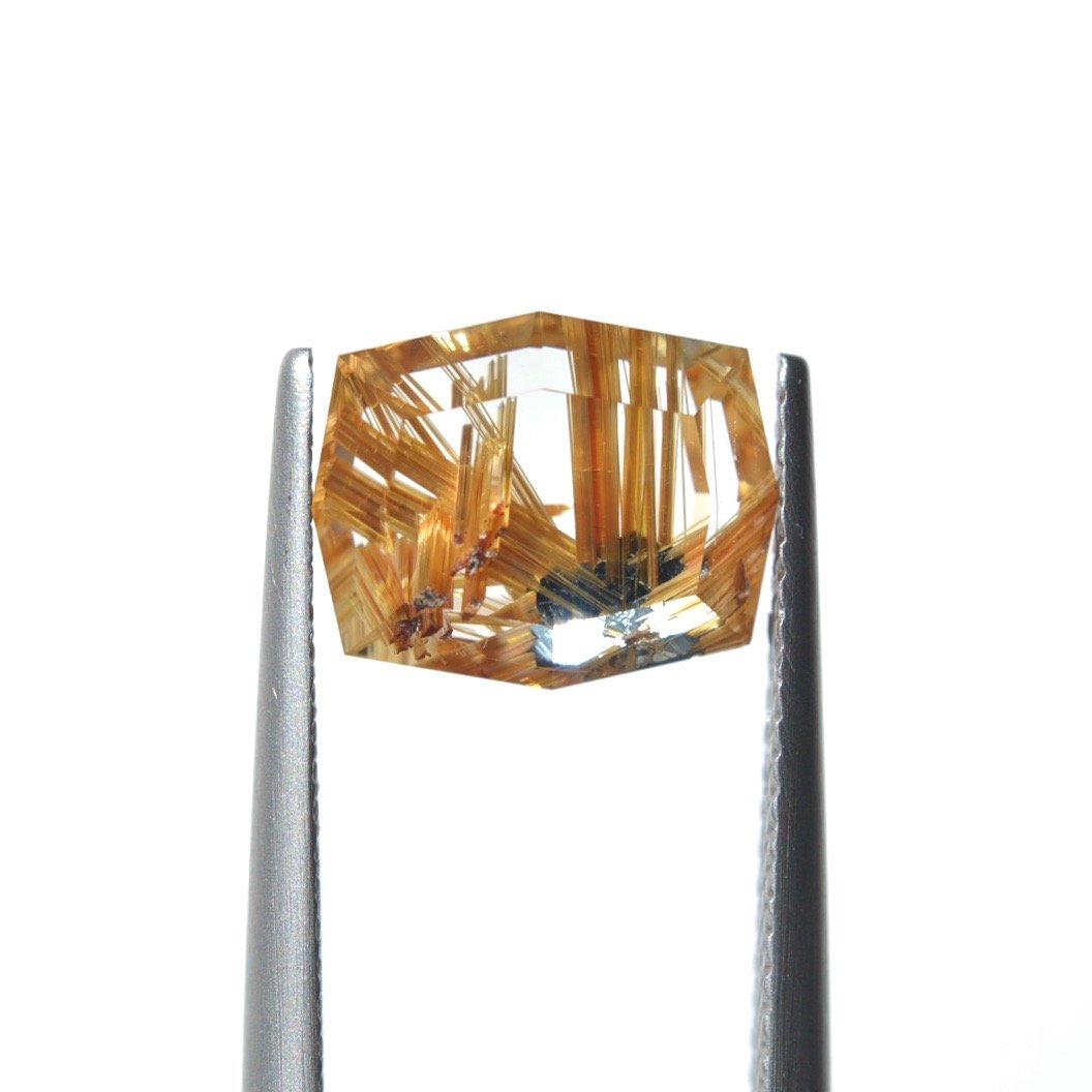 自社研磨カット】ルチルクォーツ Rutilated Quartz 027 | MARU