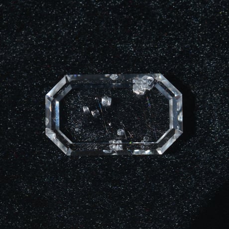 【自社研磨カット】フローライトインクォーツ Fluorite in Quartz 008