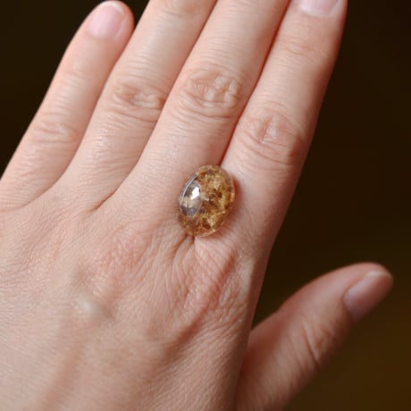 【自社研磨】ルチルクォーツ Rutilelated Quartz N024