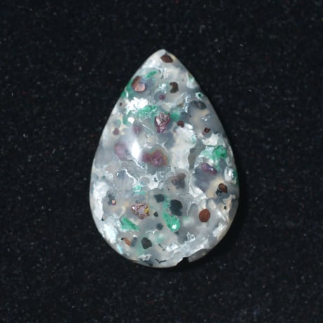 コッパークリソコラインカルセドニー Copper Chrysocolla in Chalcedony 001