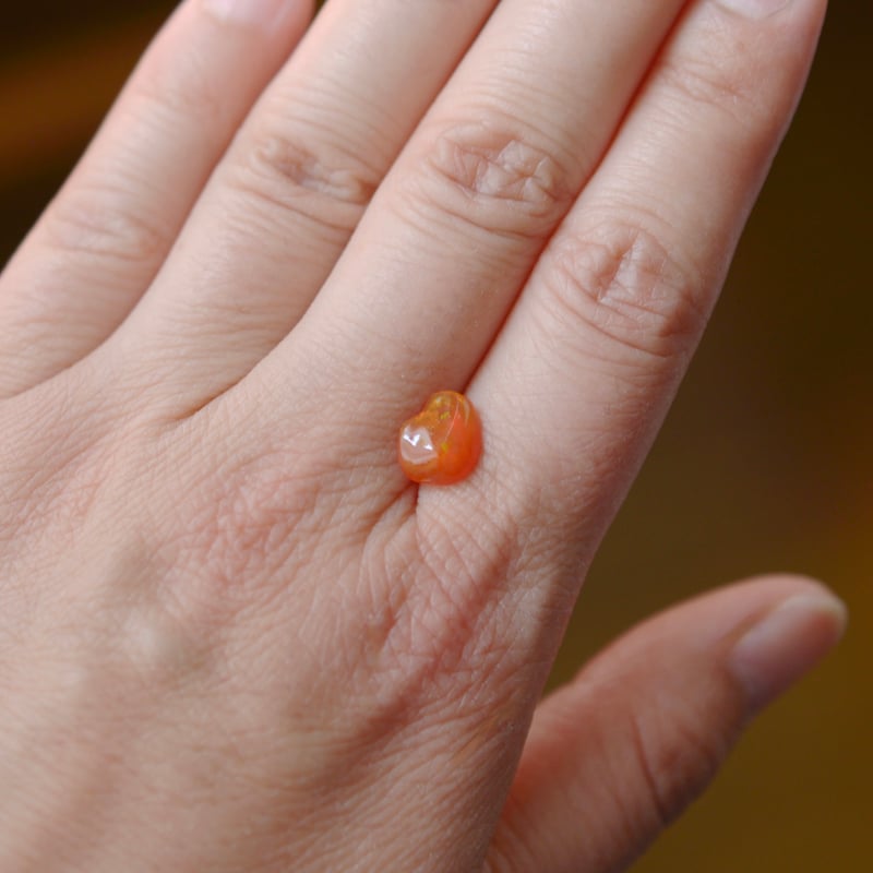 薔薇のオルゴナイト・ペンダント【ファイヤーオパール】 メキシコ・ファイヤーオパール Mexican Fire Opal 009 | MARU