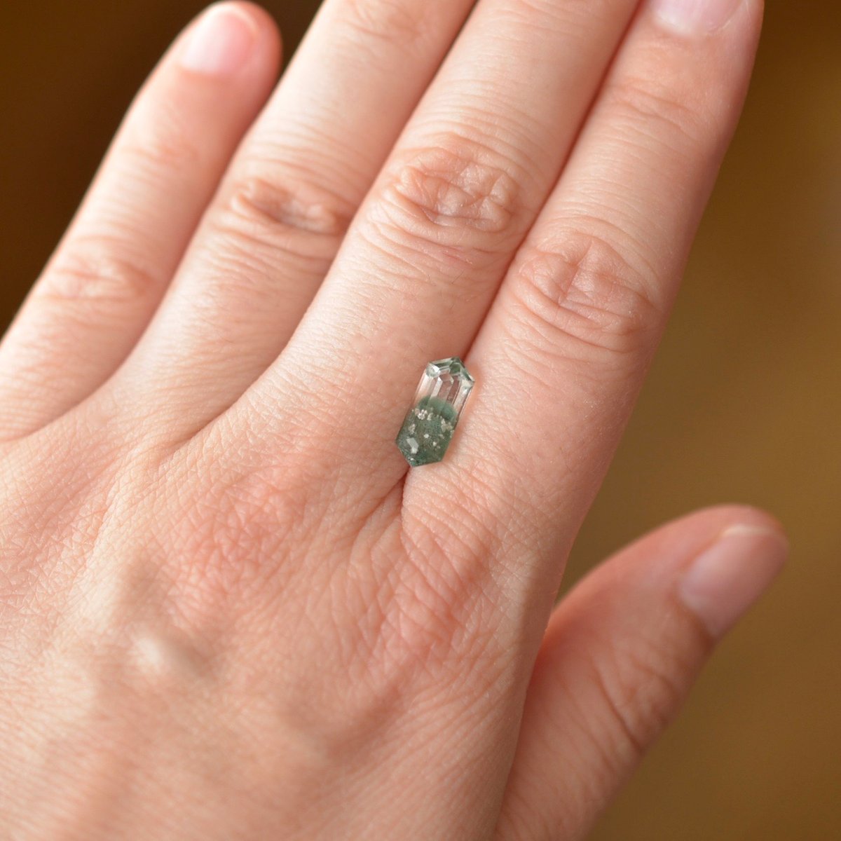 ガネッシュヒマール　ティプリン産　クローライトインクオーツ　レコードキーパー入り ガネーシュヒマール産 ヒマラヤ水晶 クローライト、グランド