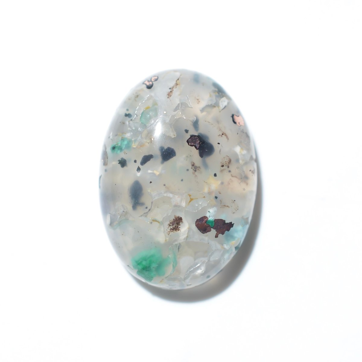 コッパークリソコラインカルセドニー Copper Chrysocolla in Chalced