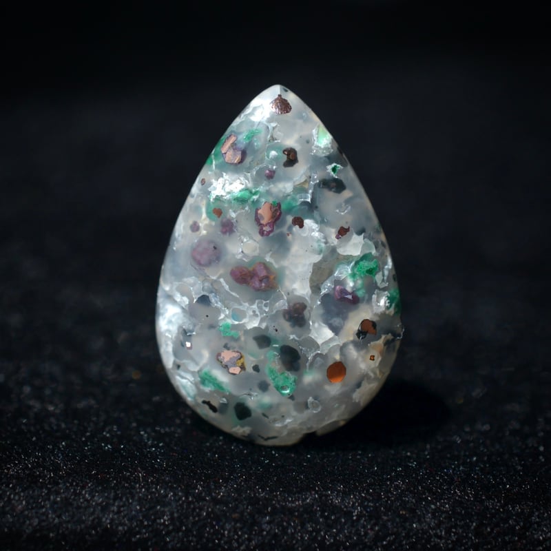 コッパークリソコラインカルセドニー Copper Chrysocolla in Chalced