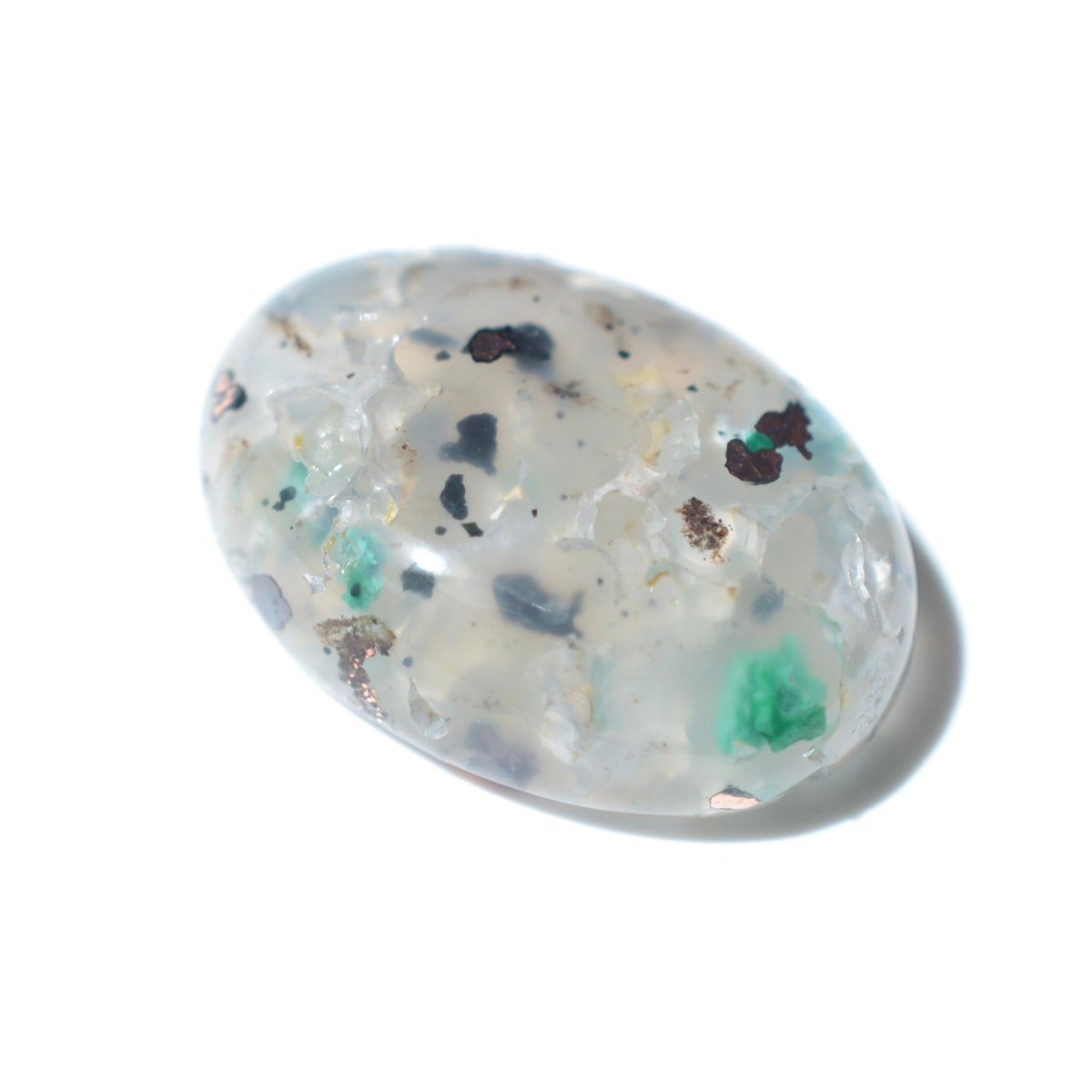 コッパークリソコラインカルセドニー Copper Chrysocolla in Chalced