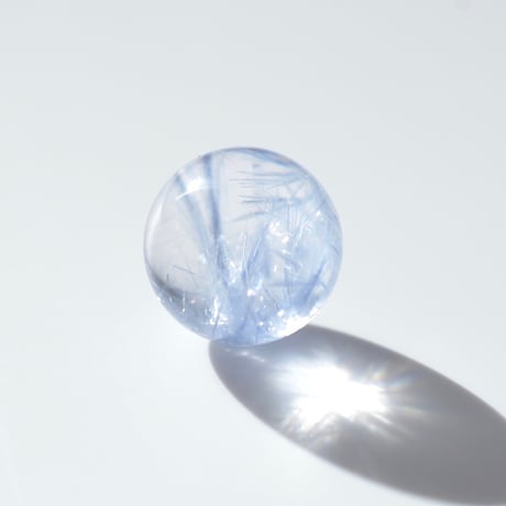 デュモルチェライトインクォーツ丸玉 Dumortierite in Quartz N022