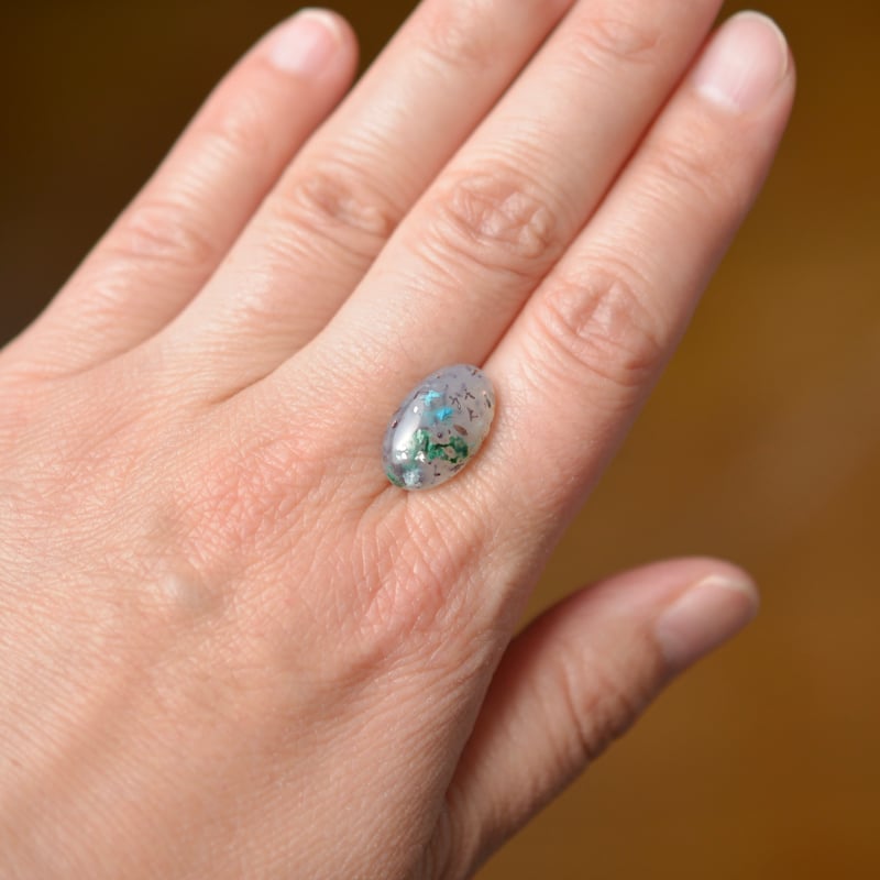 コッパークリソコラインカルセドニー Copper Chrysocolla in Chalced