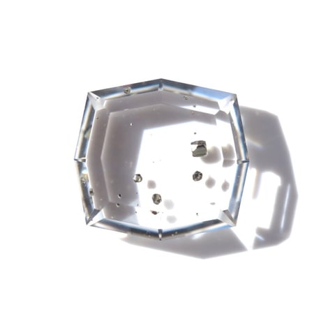 【自社研磨カット】パイライトインクォーツ Pyrite in Quartz 002