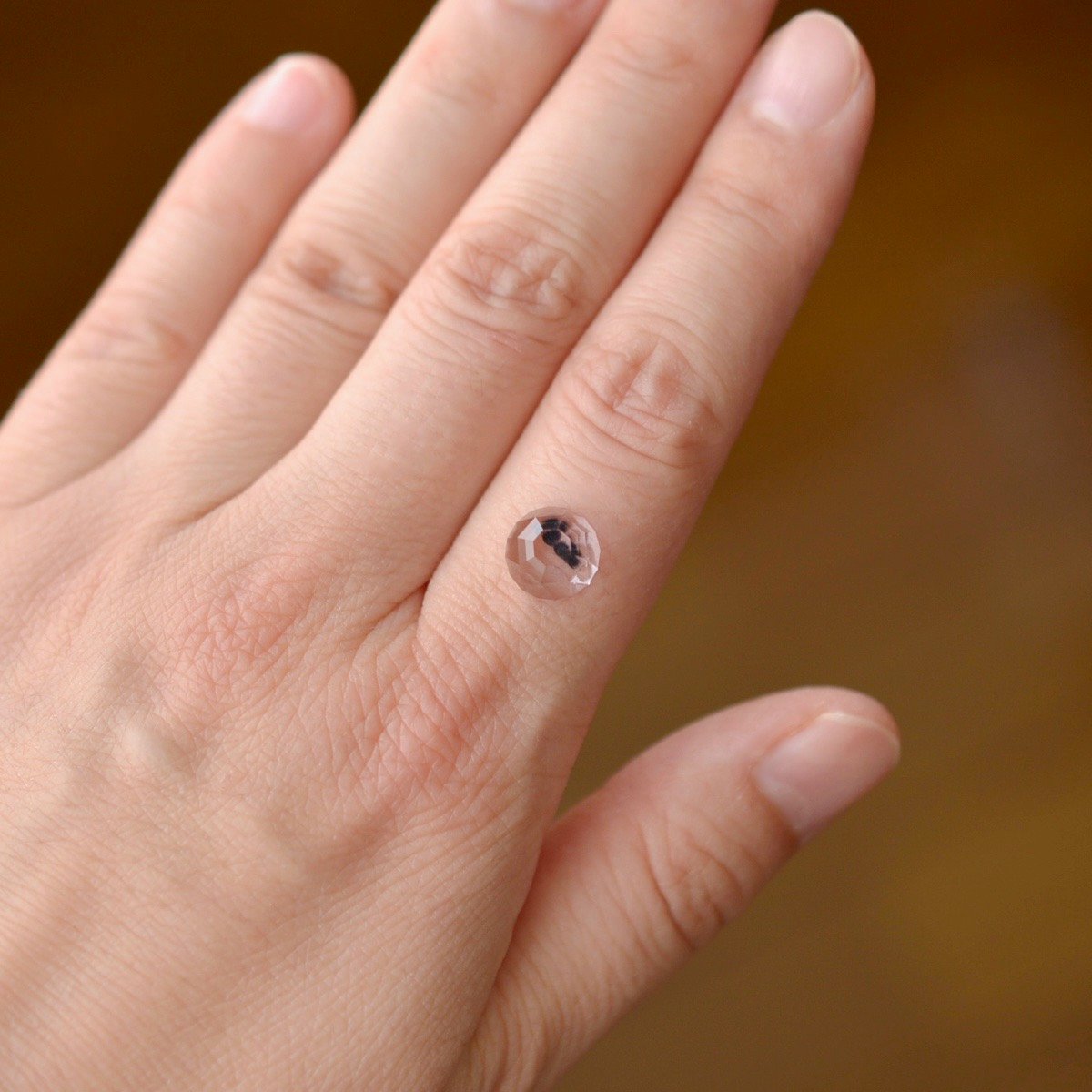 自社研磨】ロマネサイト/ホランダイトインアメシスト Romanechite