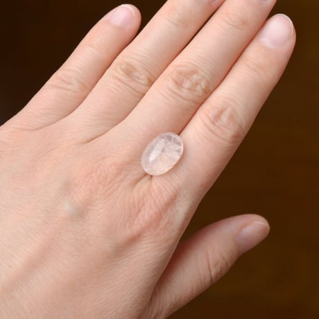 【自社研磨】セリサイトインローズクォーツ Sericite in Rose Quartz 003