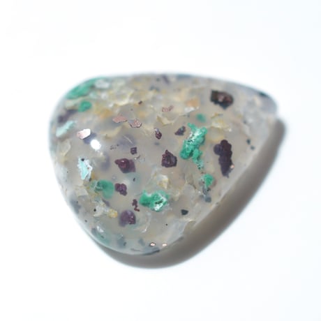 コッパークリソコラインカルセドニー Copper Chrysocolla in Chalcedony 005